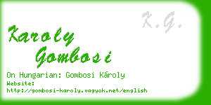 karoly gombosi business card