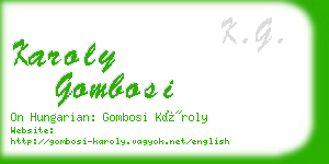 karoly gombosi business card